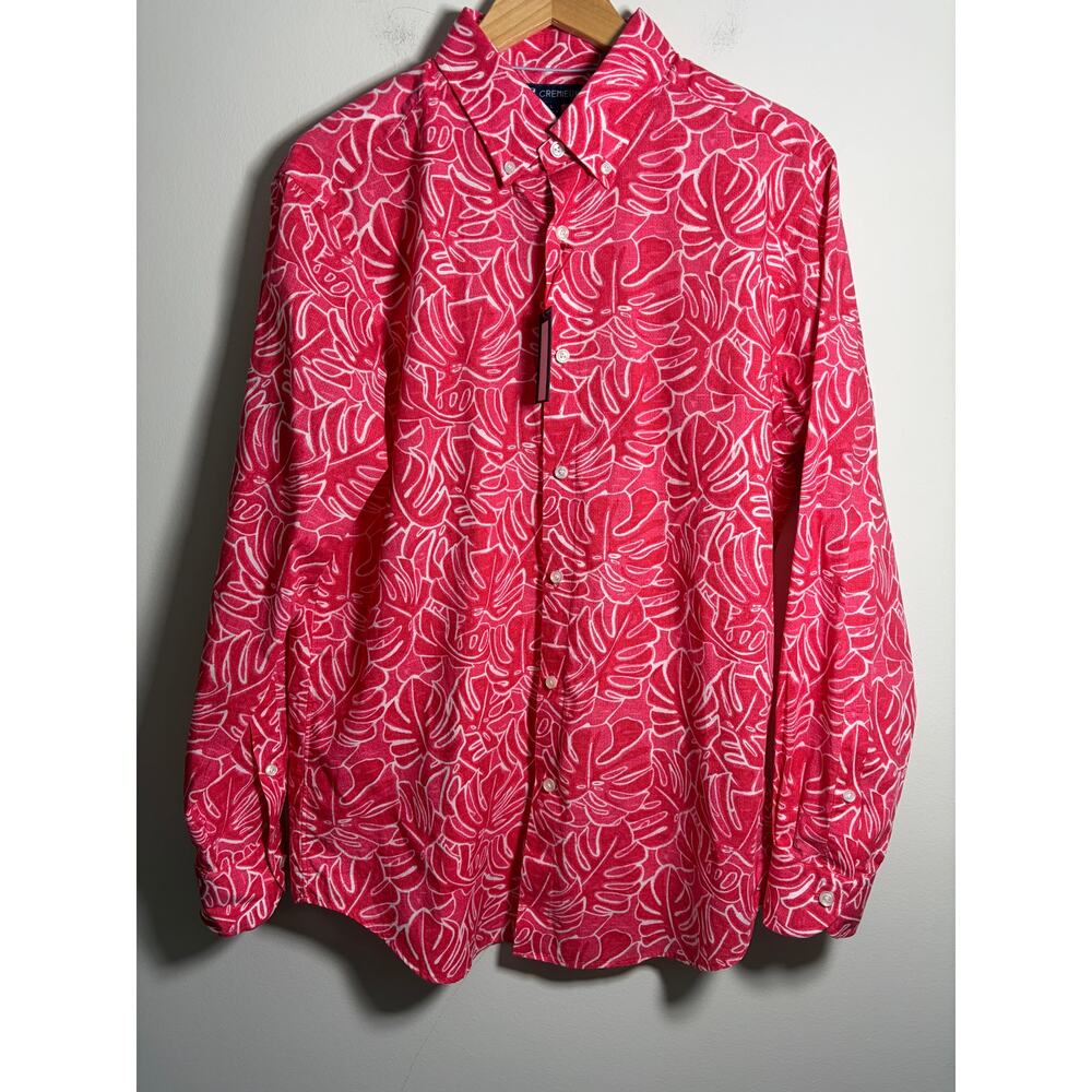 Cremieux Tropical Palm Cotton Long sleeve Large